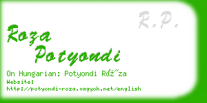 roza potyondi business card